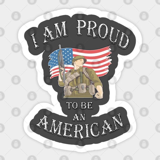 USA Citizen - I am Proud To Be an American Sticker by crazyte